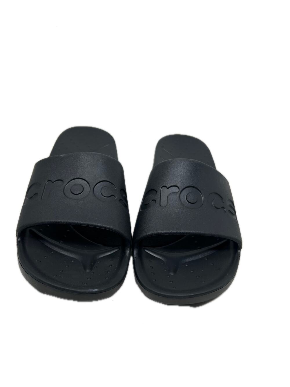 Crocs Black Slides Men's 6 Womans 8